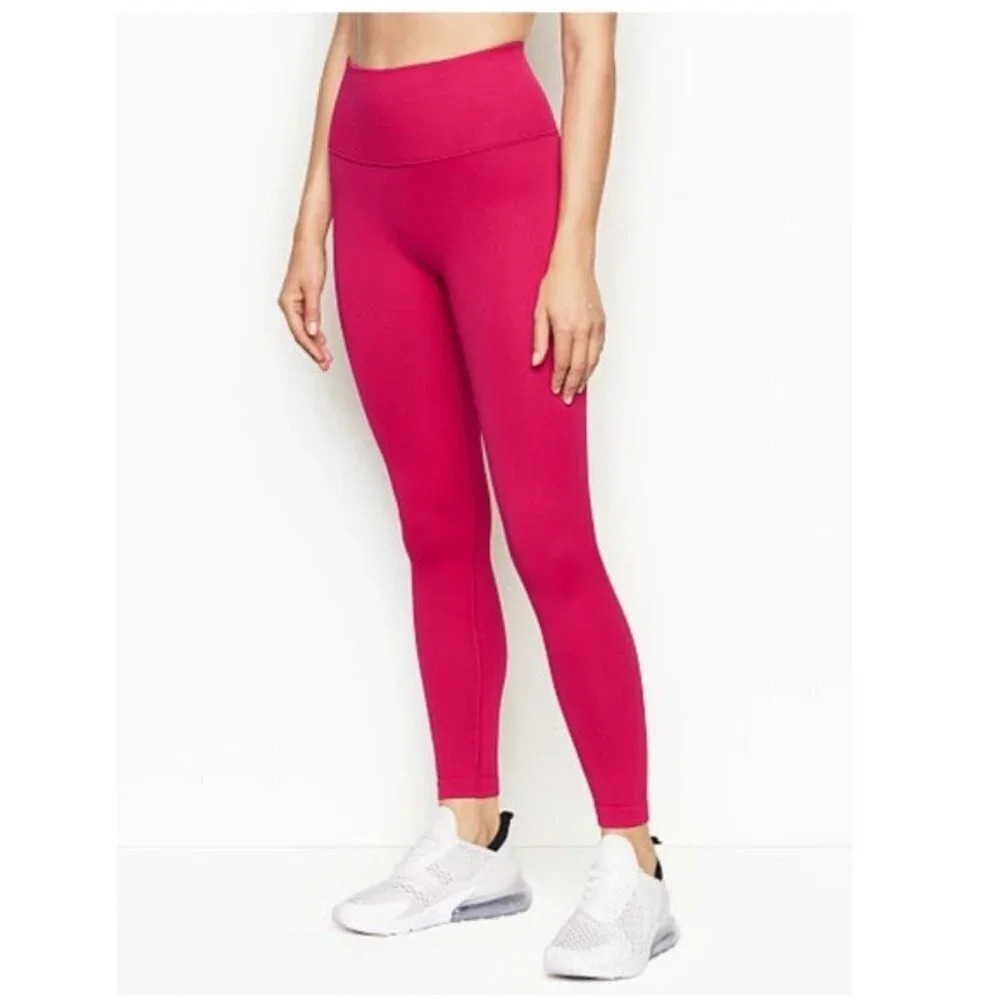 VICTORIA Sport Hot‎ Pink Ribbed Seamless 7/8 Tight